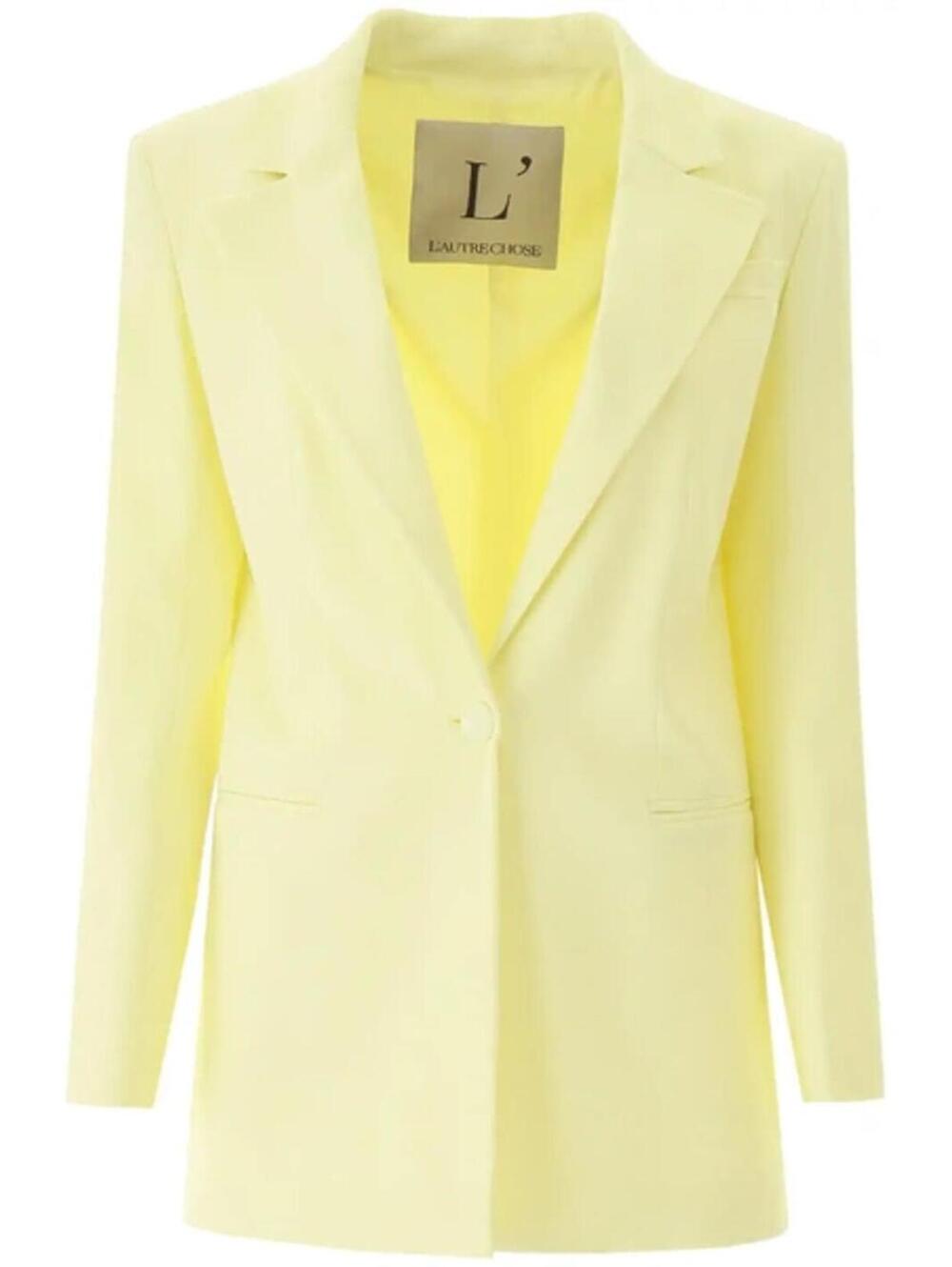 NWT L’AUTRE CHOSE pastel yellow single button blazer womens IT 40